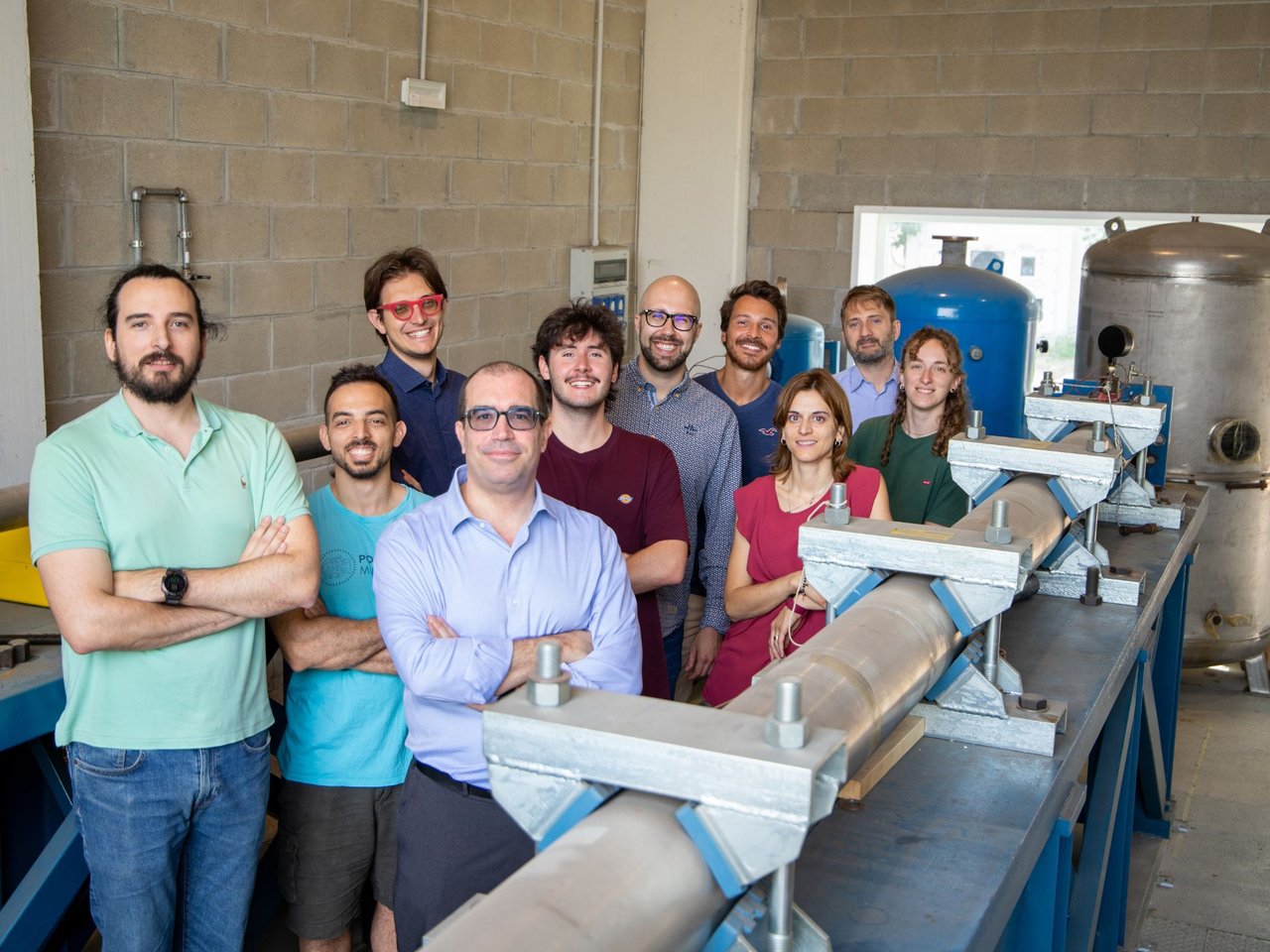Alberto Guardone e il team di ricerca con la Galleria del Vento per Atmosfere Extraterrestri Rarefatte