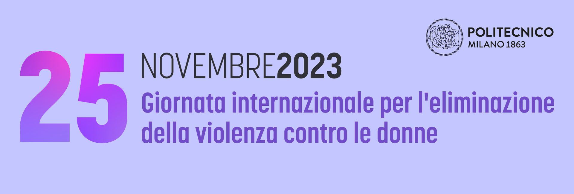 25 novembre 2023 - Giornata internazionale per l'eliminazione della violenza contro le donne