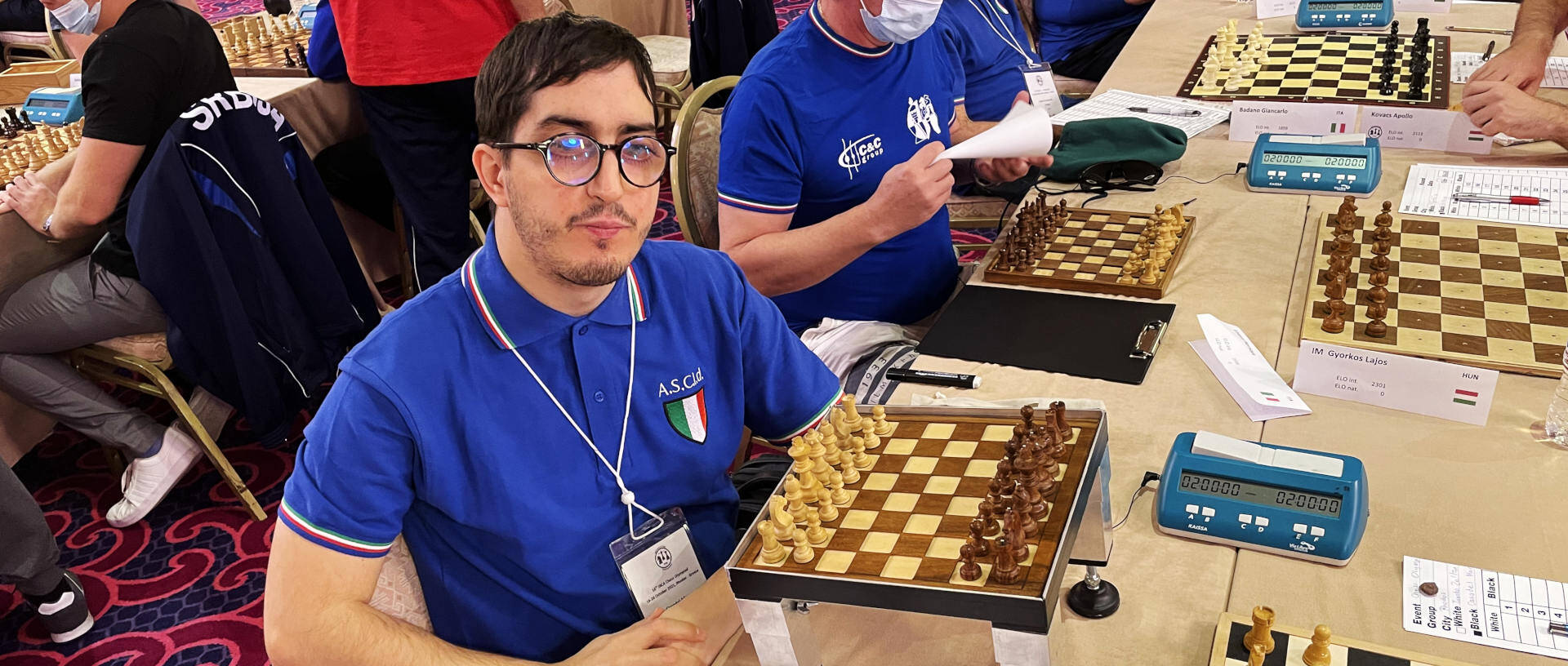 Marco Casadei alle olimpiadi di scacchi IBCA World Cup 2021
