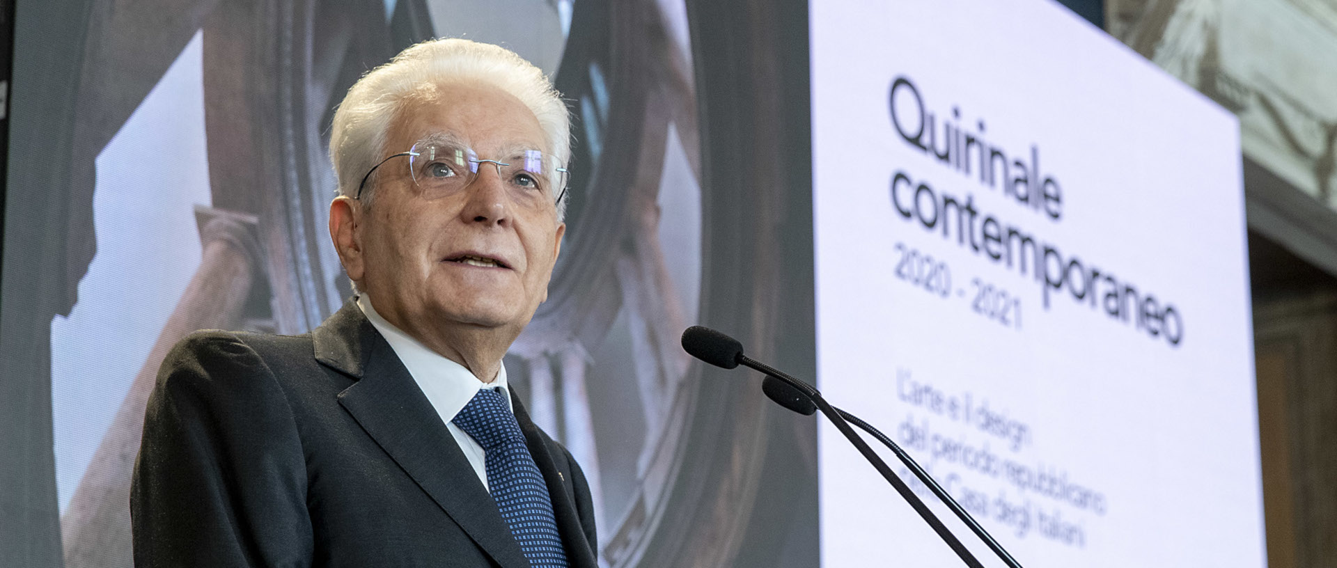The President of the Italian Republic Sergio Mattarella inaugurates the "Quirinale Contemporaneo" project