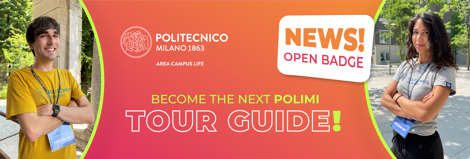 Become the next Polimi Tour Guide - News! Open Badge