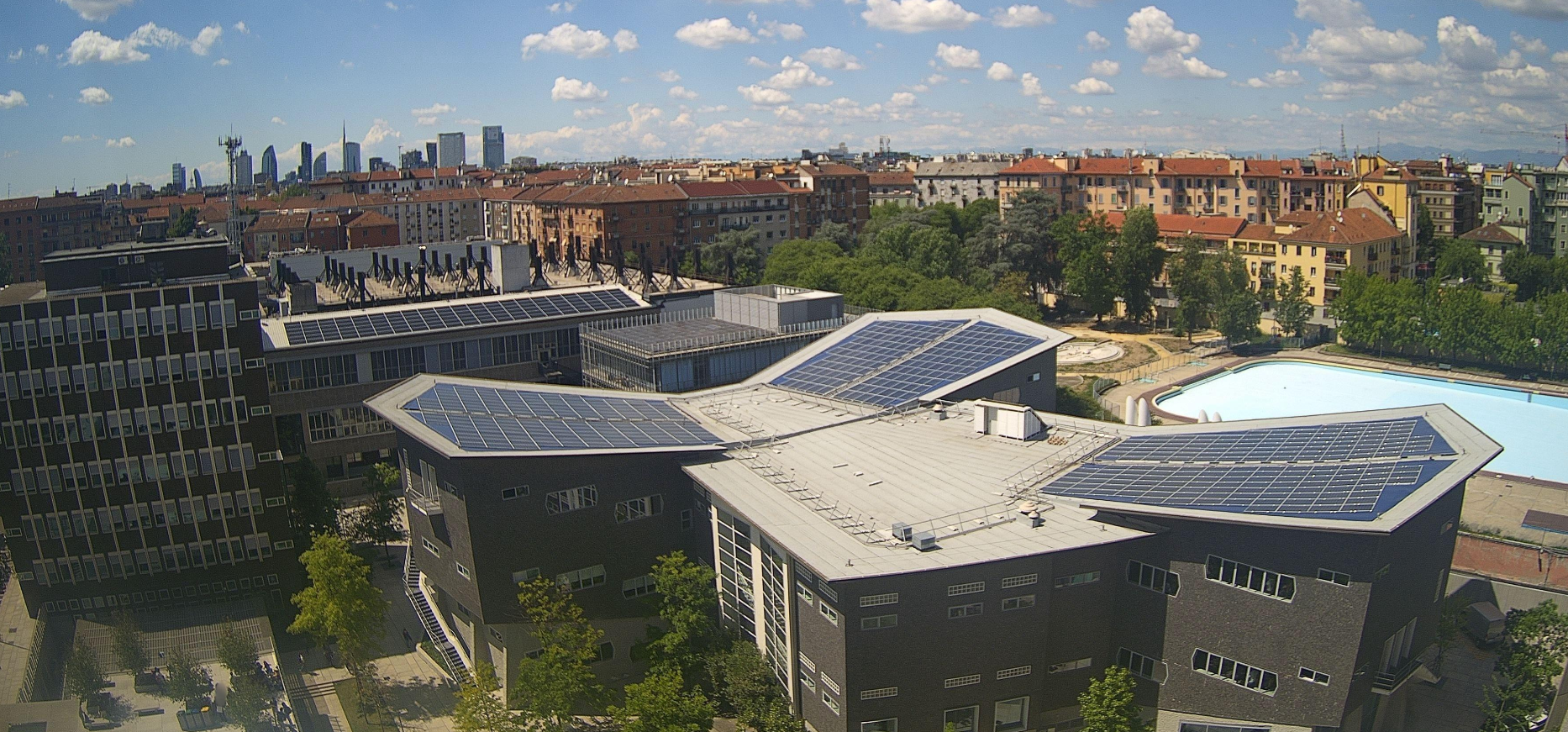 Photovoltaic panel on the Trifoglio building