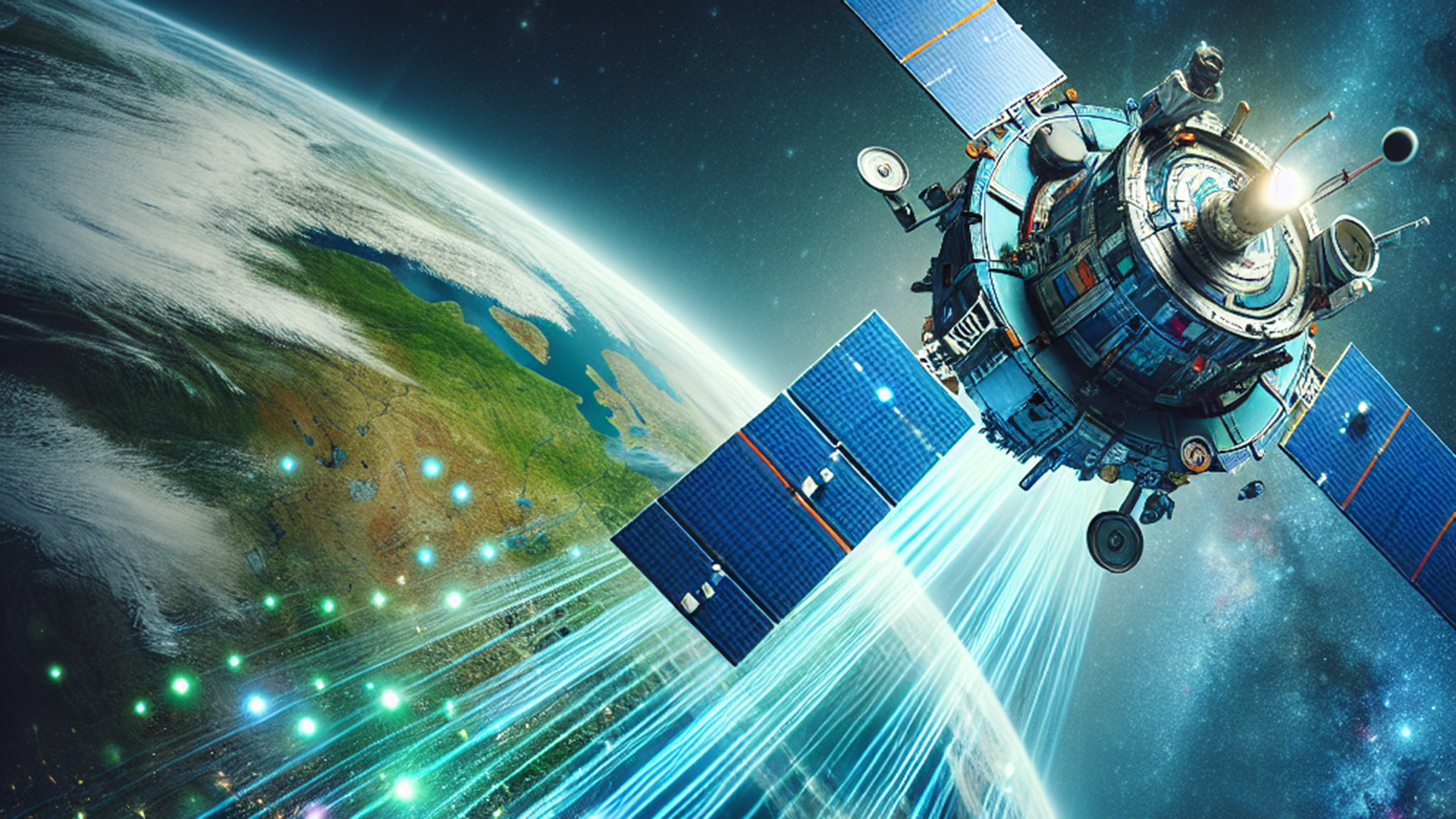 AI elaboration of artificial satellite and Planet Earth