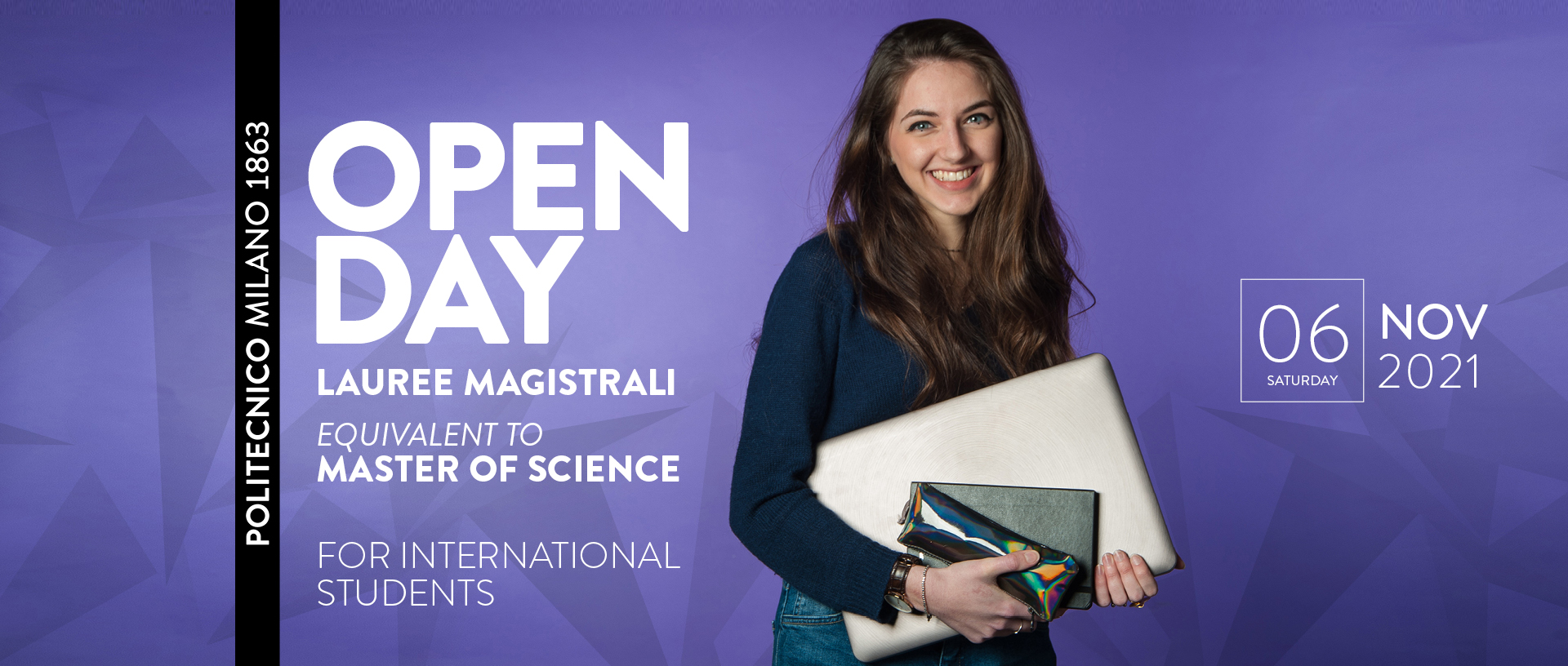 Open Day Lauree Magistrali (equivalent to Master of Science) for International Students - Saturday 6 Novembre 2021