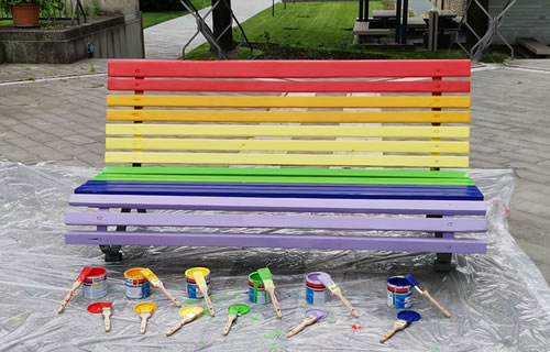 Rainbow bench inauguration (photo 3)